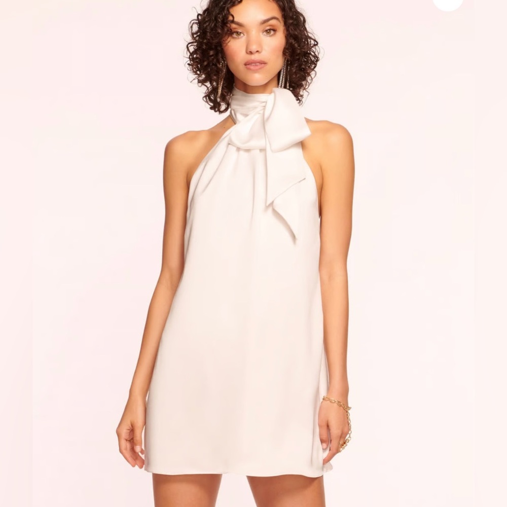 Ramy Brook Sam Halter White Mini Dress